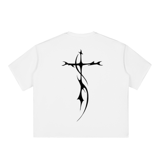 COG WITL - Boxy Raw-Edge T-Shirt [WHITE]